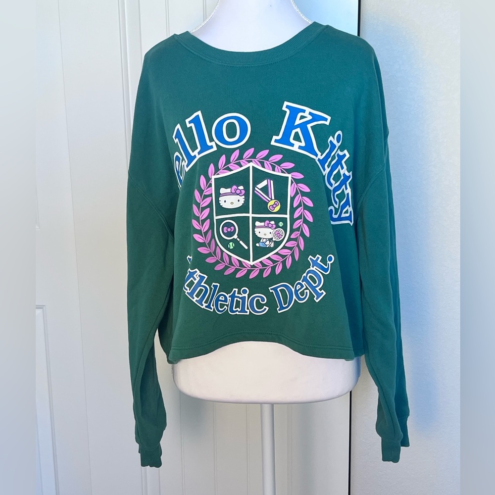 Hello Kitty athletic dept. sweatshirt cropped Sz XL